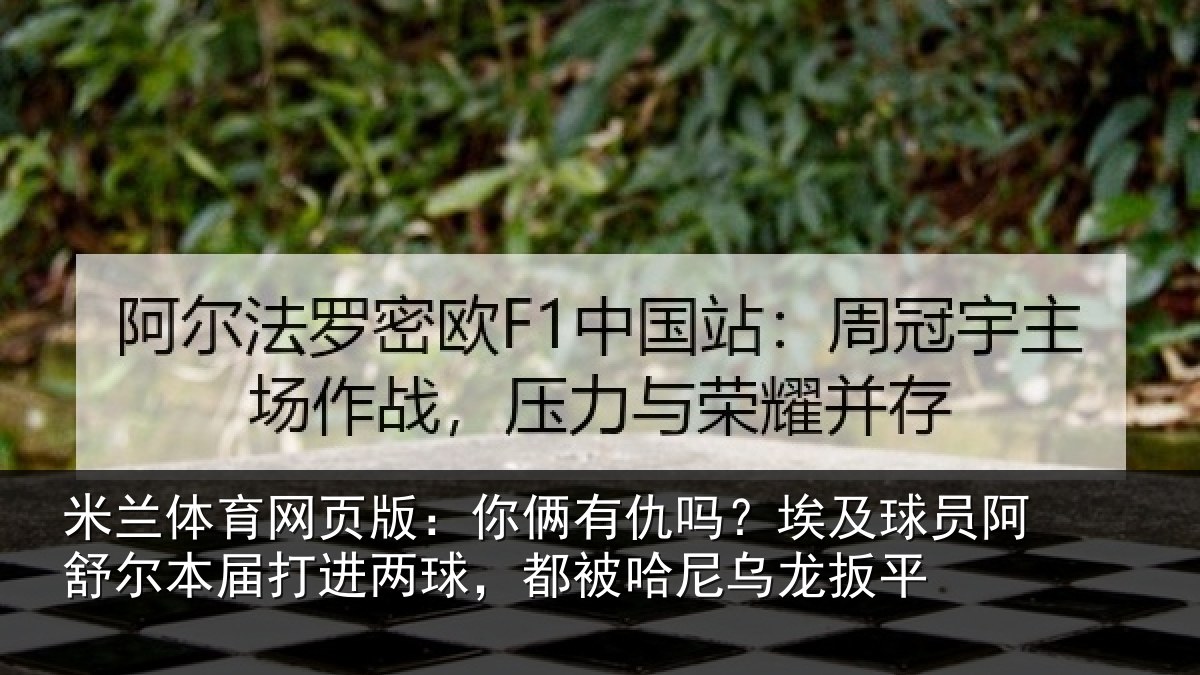 米兰体育网页版:你俩相关情况舒尔相关情况哈尼乌龙扳平